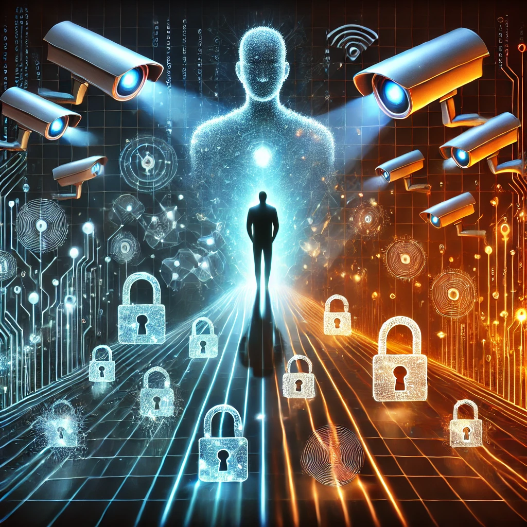 An AI generated image from ChatGPT using DALL-E depicting Digital Privacy