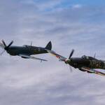 two fighter planes in the air